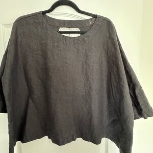 notPERFECTLINEN Black Linen Old London One Size